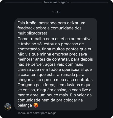 Depoimento de aluno da Escola dos Multiplicadores 5